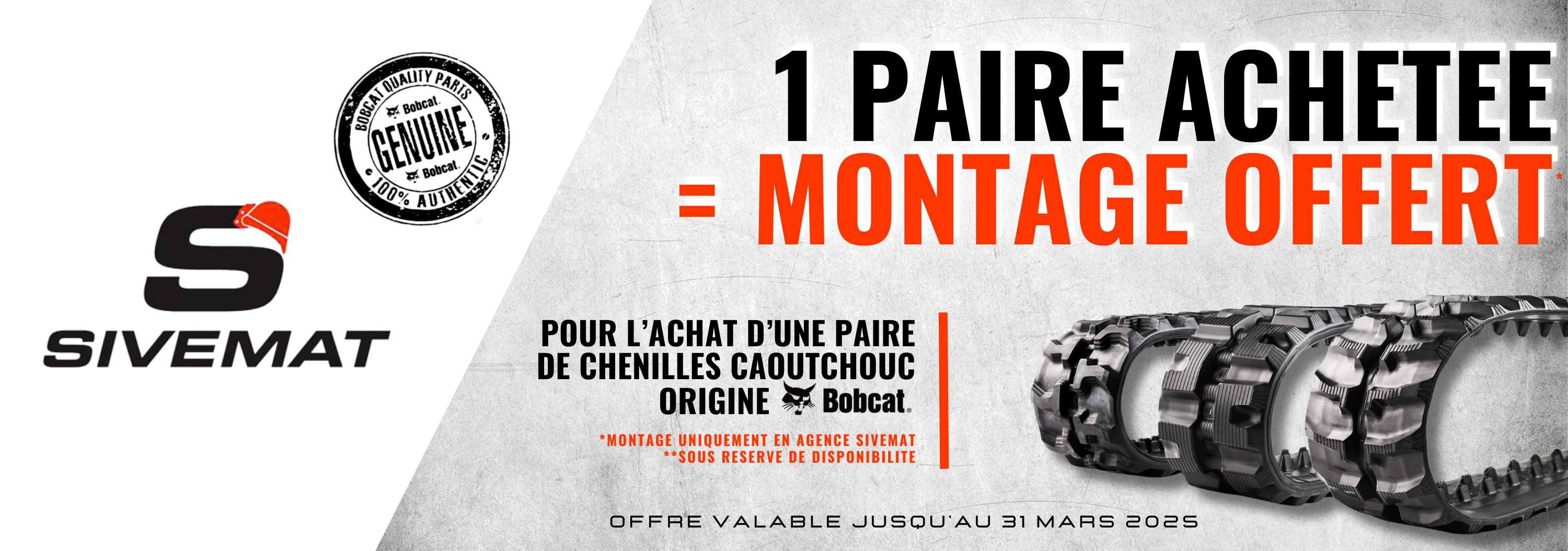1 PAIRE ACHETEE = MONTAGE OFFERT