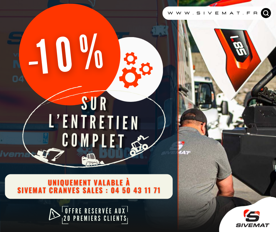OFFRE ENTRETIEN -10% A SIVEMAT CRANVES SALES