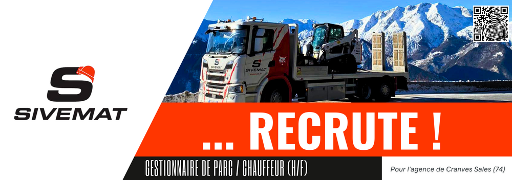 RECRUTEMENT : GESTIONNAIRE DE PARC / CHAUFFEUR - CRANVES SALES 74